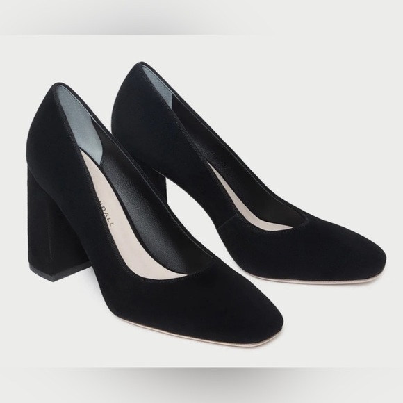 Loeffler Randall Rue Black Heeled Suede Pumps New - Picture 9 of 9